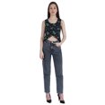 thumbnail image 2 of Moomaya Crop Top à Franges Imprimé pour Femmes, Blouse d'Été Sans Manches à Boutons, 2 of 7