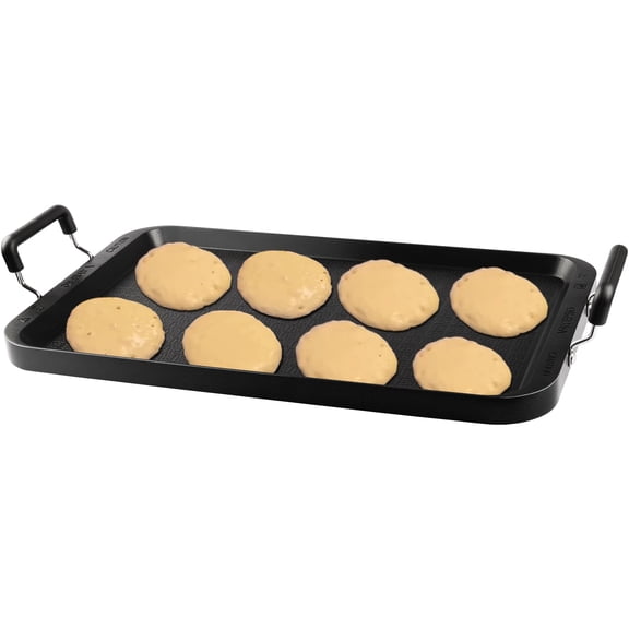 Vayepro Stove Top Griddle, 22 Inch 2 Burner Large Grill Pan for Stove Top, Non-Stick Aluminum with Handles, Indoor Outdoor Cooking/Camping