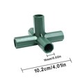 thumbnail image 2 of Hbdhejl Plastic Connectors For Greenhouse 3 Way 4 Way And 5 Way Joints With Sturdy Support Poles Gardening Accessory Kit 5Pc Set, 2 of 3