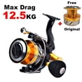 thumbnail image 2 of Double Metal Spools Spinning Fishing Reel Original Spare Spool Fishing Reels Saltwater Carp Feeder Free Metal Spare Spool Reel ,Rigid Aluminum Skeletal Frame, 2 of 6