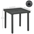 thumbnail image 3 of Outsunny Table d'Appoint de Jardin Table Basse avec Trou pour Parasol pour Patio Gris, 3 of 10