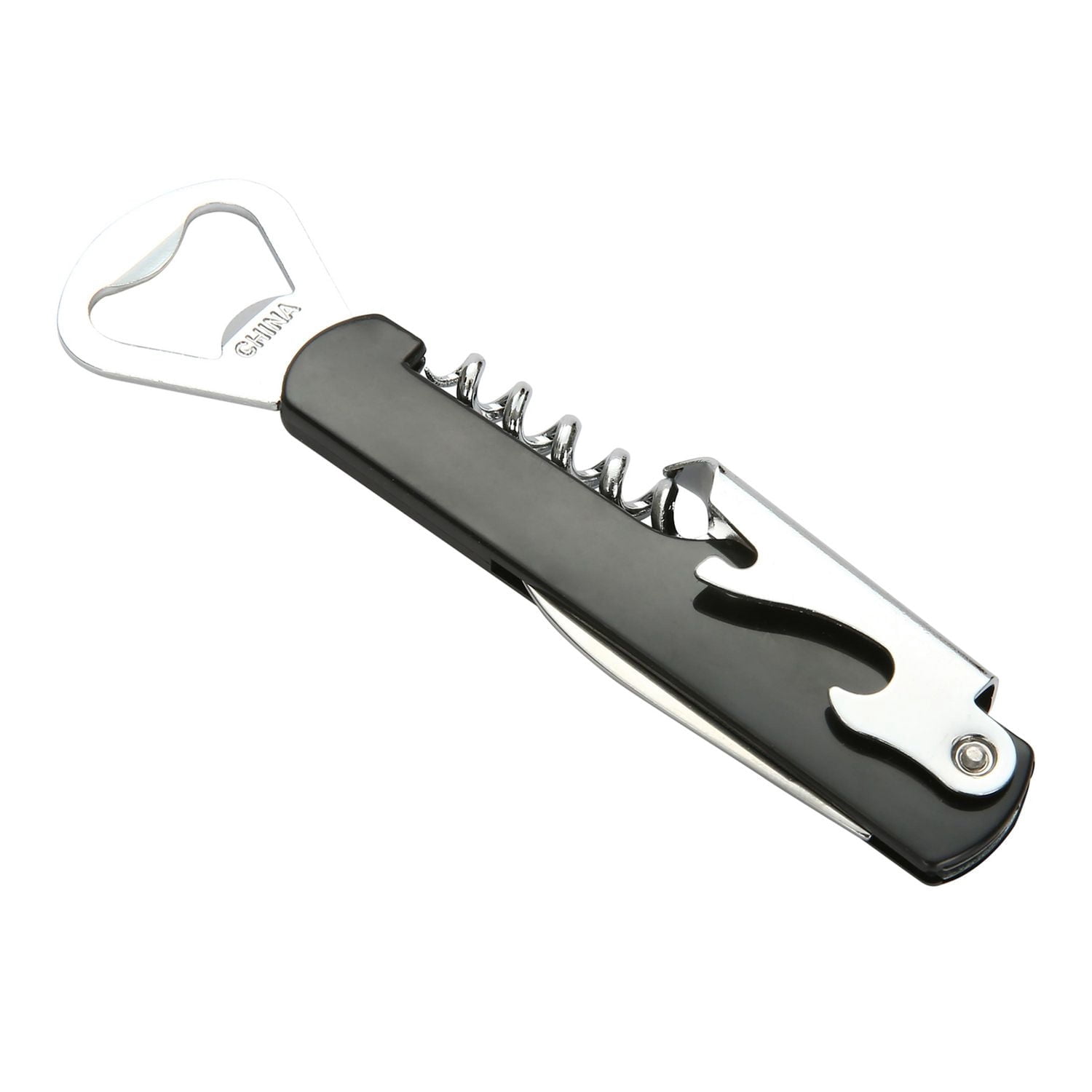 Mainstays Tire-bouchon de serveur en acier inoxydable et plastique Noir