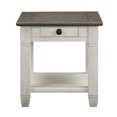 thumbnail image 3 of Lexicon Granby Table d'Appoint en Bois à 1 Tiroir, Blanc Antique, 3 of 6
