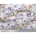 thumbnail image 2 of Soimoi Poly Georgette Fabric Leaves & Lily Flower Print Fabric by The Yard 42 Inch Wide, 2 of 3