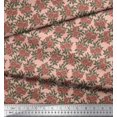 thumbnail image 2 of Soimoi Silk Fabric Leaves & Floral Block Fabric Prints by Yard 42 Inch Wide, 2 of 3