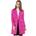 thumbnail image 1 of INSPIRE CHIC Manteau Mi-Long à Double Boutonnage pour Femme à Col à Revers Cranté, 1 of 7