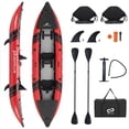 thumbnail image 1 of Goplus Ensemble de Kayak Gonflable Portable pour 2 Personnes avec Rames en Aluminium, Siège Rembourré en EVA, Rouge, 1 of 8