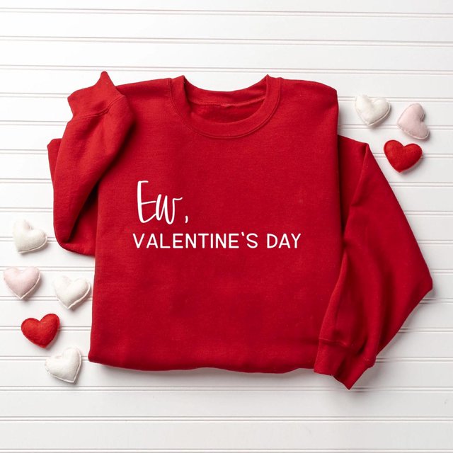 TIMIFIS Chandails à Col Rond pour Femmes Mode Mignon Imprimé Amour Chandail à Manches Longues Haut Décontracté Chandail à Cœur Chemises Valentines Day Tenue Femmes - Printemps/été