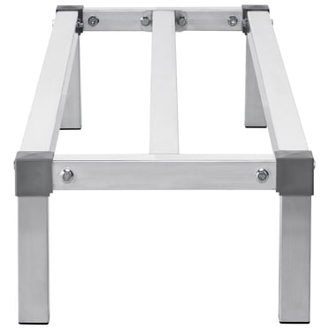 KFFKFF Support de Rangement en Aluminium, 48”x14” pour Usage Commercial, Surélevé 8” pour un Rangement Optimal, Support de Charge en Aluminium Durable 1000 lbs, Idéal pour Restaurants, Cuisines, Garages et Transports