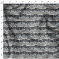 thumbnail image 4 of Soimoi Gray polyester Crepe Fabric Reindeer & Snowflakes Tree Print Fabric by the Yard 42 Inch Wide, 4 of 5