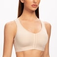 thumbnail image 3 of MELENECA Soutien-Gorge Posture Sans Armatures à Fermeture devant pour Femme Beige 42E, 3 of 5