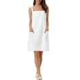 thumbnail image 2 of INSPIRE CHIC Women's Terry Wrap Bathrobe Spa Robe for Gym Pool Shower Bath Towel Robe Shower Dress XS White, 2 of 6