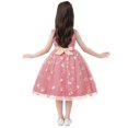 thumbnail image 3 of LEEy-world Vêtements pour Bébés Filles Robe à Manches Courtes en Tulle Imprimés Floraux Robe à Franges Robe de Princesse Vêtements, Rose, 3 of 5