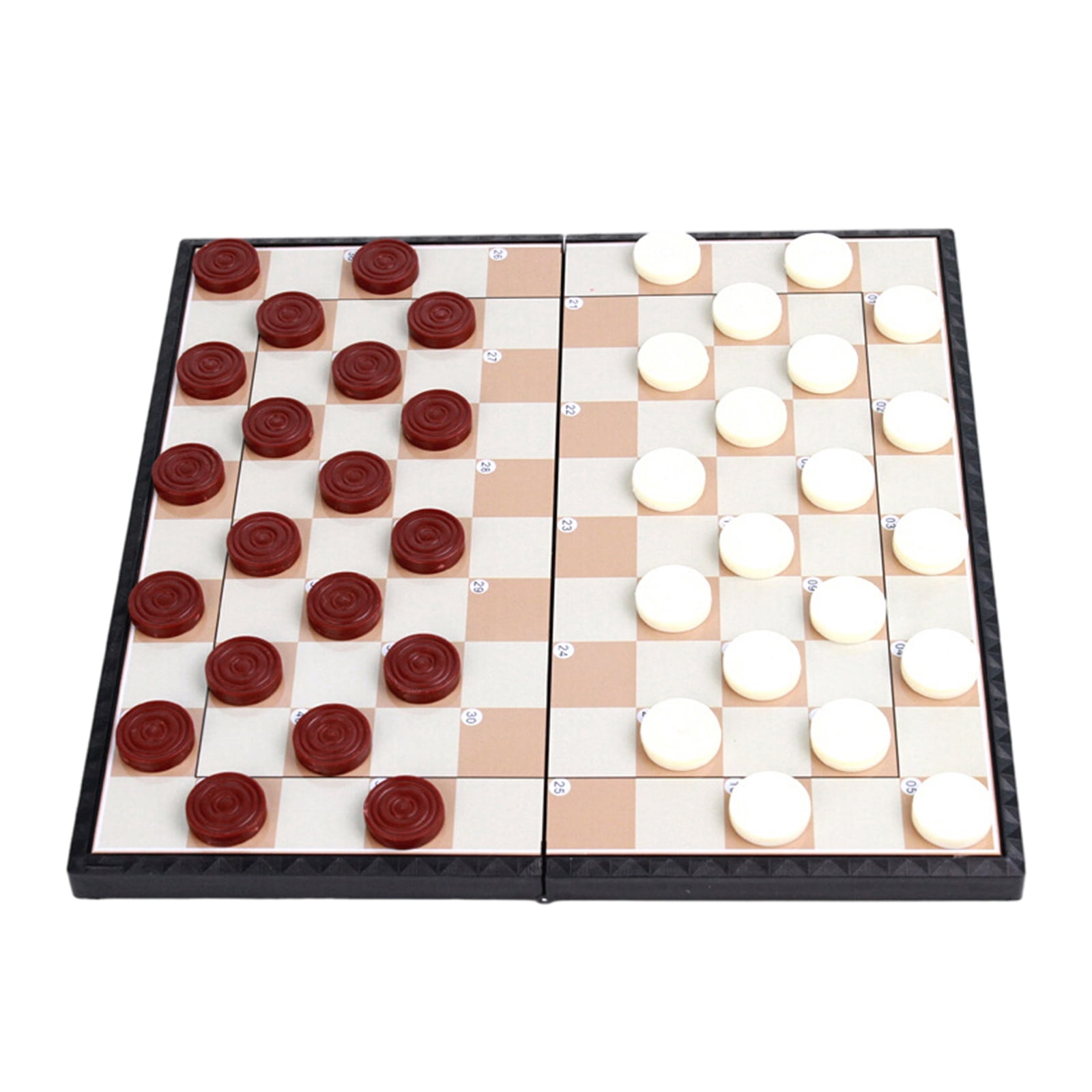 Checkers Board Game, Folding Family Board Game for Game Night,