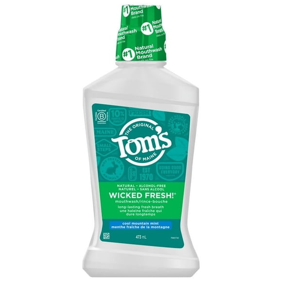 Tom's of Maine Wicked Fresh Cool Mountain Mint Natural Fluoride Free Mouthwash