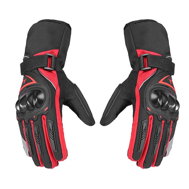 Winter Motorcycle Gloves Waterproof Cold Weather Motorcycle Gloves Warm Riding Gloves with Reflective Stripe