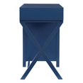 thumbnail image 4 of Laysan Home Wood Navy Blue Desk Rectangular Modern X-Frame Design 48" x 18" Unassembled, 4 of 27
