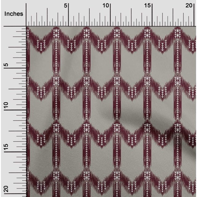 oneOone Viscose Jersey Fabric Chevron Ikat Print Fabric BTY 60 Inch Wide