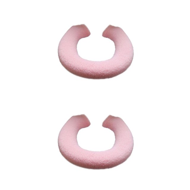 Thinsony Acrylic Fibers Made Toilet Mat Removable And Fits Most Toilets U Shape Pink 2Set