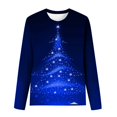 thumbnail image 3 of Jienlioq Hauts de Noël pour Femmes Liquidation T-Shirt Imprimé Manches Longues Blouse Col Rond Décontracté Chandail en Molleton, 3 of 3