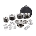 thumbnail image 3 of Stainless Steel Plates and Bowls Camping Set Camping Utensils Set Dishes Camping 36pcs, 3 of 9