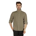 thumbnail image 1 of Bestman Formal Front Button Placket Solid Shirts For Mens Long Sleeve Regular Fit Shirt, 1 of 7
