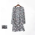 thumbnail image 2 of Chemise de Nuit en Coton pour Femmes, Pyjama, Manches Longues, Chemise Décontractée à Imprimé, Robe de Nuit, Pyjamas pour Femmes, 2 of 4