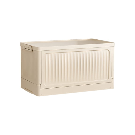SDNall Boîte de Rangement Extérieure, Boîtes de Rangement avec Couvercles, Boîte de Rangement Pliante en Plastique avec Couvercle - Organisateur Rectangulaire en Caisse pour Usage Extérieur et Intérieur, Caisses de Rangement