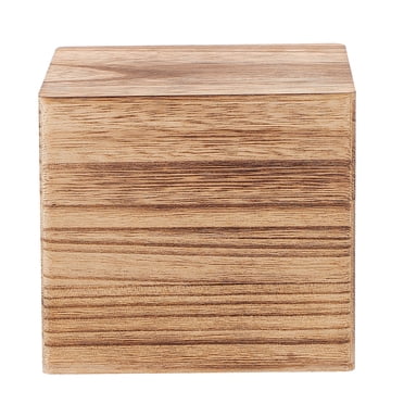 Miangastore Vintage Wooden Storage Box Light Brown 1Pack 3.9x3.9x3.9in