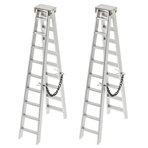 2X 1/10 Scale Accessories Mini Folding Ladder for 1:10 RC Crawler Car  TRX4  SCX10 AXI03007 ,150mm
