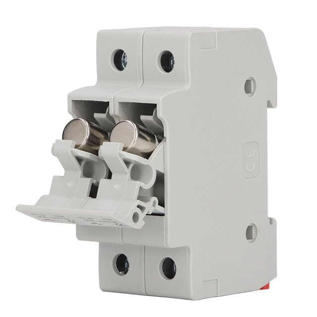 Midget Fuse Holder, 2 Poles Easy Installation 1000V DC Insulated Housing Full Flame Retardant Fuse Holder Base For Industry