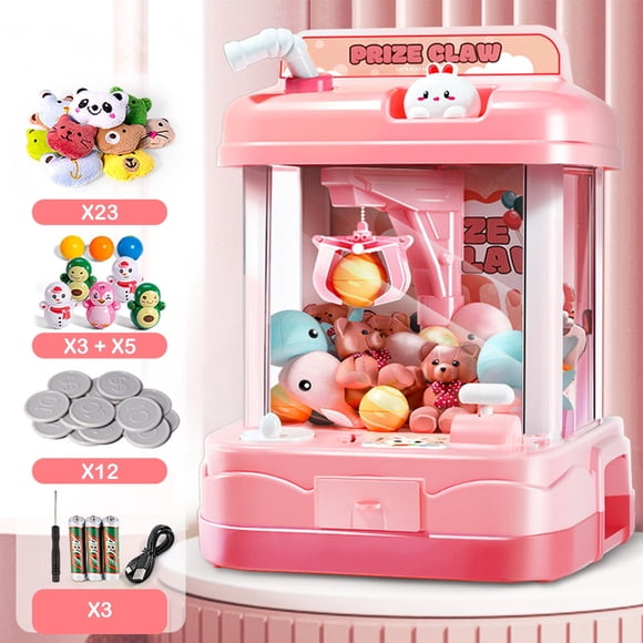 Jouet Machine à Griffes Mini B pour Enfants avec Lumières DEL à Griffes Rotatives et Musique 12.59X9.05X7.87 Po Jeu d'Arcade Maison Jouet Attrape-Prix pour Garçons Filles 3.27 Lb
