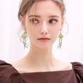 thumbnail image 4 of Earrings For Women Clear Resin Dangling Drop Earrings Handmade Boho Transparent Fringe Statement Jewelry, 4 of 4