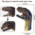 thumbnail image 4 of Dinosaur Hand Puppet Toys, Rubber Puppet Role Play, Animal Puppets for Kids, Realistic Raptor Dino Head 12 inch, 4 of 7