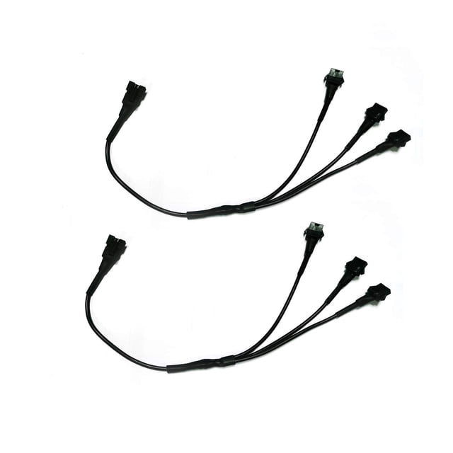 Kingshowstar 2 PCS 1 Male to 3 Female Splitter Y Cable for Use with 5050 LED SMD RGB NEON Accent Kits for LED Motorcycle ATV Car Light Multi-Color Neon Strip