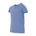 thumbnail image 1 of T-Shirt à Manches Courtes Col Rond pour Jeunes - Tri-Mélange Bleu - Grand, 1 of 1