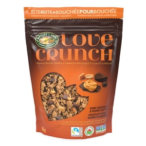 Love Crunch Chocolat noir et beurre d'arachide Premium Granola biologique