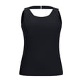 thumbnail image 4 of EGNMCR Tankini Swimsuits for Women Women Solid Color High Neck Tops Bathing Suit Tops For Tank Tops Swimsuits, 4 of 7
