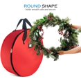 thumbnail image 3 of Christmas Wreath Storage Bag Double Zipper  Bell Garland Gift Pouch Tear-proof Container, 3 of 7