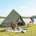 thumbnail image 2 of Outsunny Teepee Tent Waterproof 4-6 Person, Army Green, 2 of 10