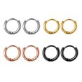 thumbnail image 1 of 4 Paires Boucles d'Oreilles Rondes Chics pour Hommes Pendentif d'Oreille en Acier Inoxydable Bijoux d'Oreille, 1 of 7