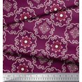 thumbnail image 2 of Soimoi polyester Crepe Fabric Damask Ethnic Decor Fabric Printed Yard 52 Inch Wide, 2 of 3