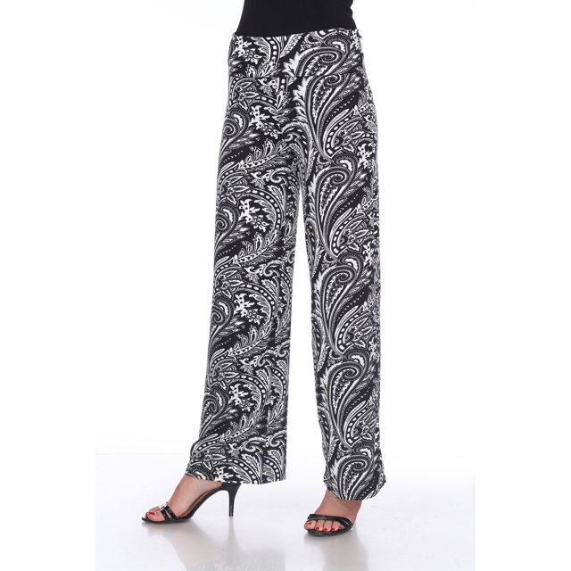 White Mark Women's Printed Palazzo Pants