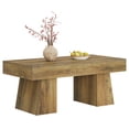 thumbnail image 1 of Fnova Farmhouse 47 Inch Rectangle Wooden Coffee Table, Sturdy Base, Modern Cocktail Tea Table, Accent Center Table for Living Room, Bedroom, 1 of 12