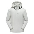 thumbnail image 1 of IROINNID Manteau Extérieur pour Homme en Solde Confortable de Randonnée Coupe-Vent Imperméable à Capuche Manteau à Manches Longues Manteau à Capuche & Vestes, Blanc, 1 of 2
