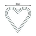 thumbnail image 4 of Heart Shaped Wreath Iron Base Creative Flower Arrangement Wreath Form Garland Green 25cm, 4 of 9