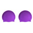 thumbnail image 2 of Agiferg 2 Pcs Bonnet de Bain Universel pour Adulte en Silicone Pur avec Protection des Oreilles, 2 of 2