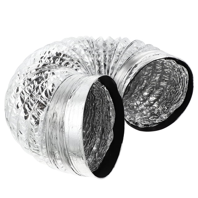 OULII Range Hood Exhaust Duct Aluminum Foil Pipe Silver Flexible for Kitchen Use 1Pack
