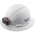 thumbnail image 1 of Klein Tools 60406RL Casque Rigide, Lampe Frontale Rechargeable, Sans Évent, Style à Grand Bord, Bande Anti-Transpiration Rembourrée Auto-Évacuant et Résistante aux Odeurs, Testé jusqu'à 20 kV, Blanc, 1 of 14