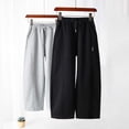 thumbnail image 2 of Puawkoer Children's Spring And Girls Pants Clothes Warm Summer Solid Color Thin Girls Wranglers Girls Drawstring Sweatpants Casual Pants For Boys Girls Wranglers Short Pants Girls And Girls, 2 of 6
